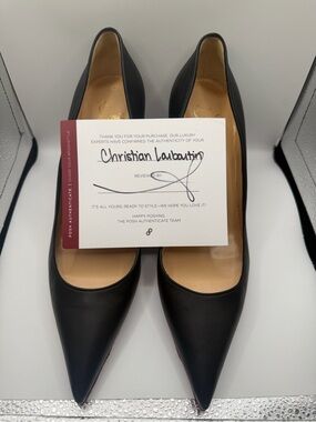 NWOT Christian Louboutin Black Kate 70mm Heels